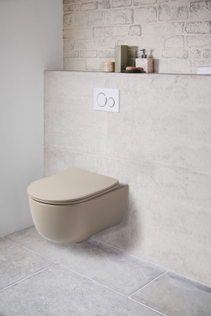 Унитаз подвесной безободковый Vincea Evo VT1-34SMC капучино матовый, с сиденьем микролифт