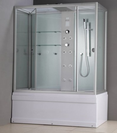 Душевая кабина Timo Lux TL-1506 167x90x220 профиль хром глянцевый, стекло прозрачное