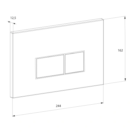 Кнопка смыва для унитазов D&K Rhein DB1499002 хром матовый