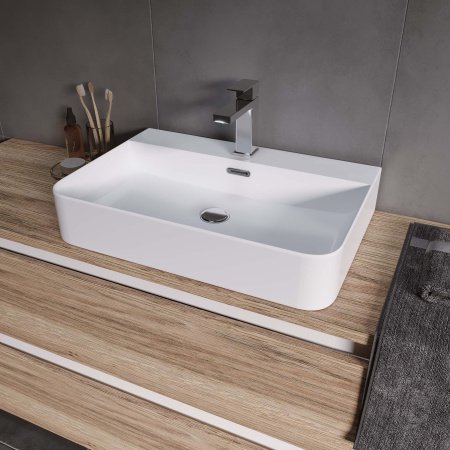 Раковина накладная 60см Grossman GR-3036 белый