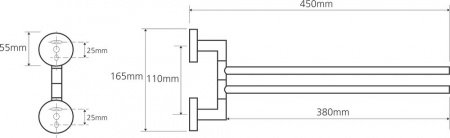 Полотенцедержатель Bemeta Omega 104204102 Глянец