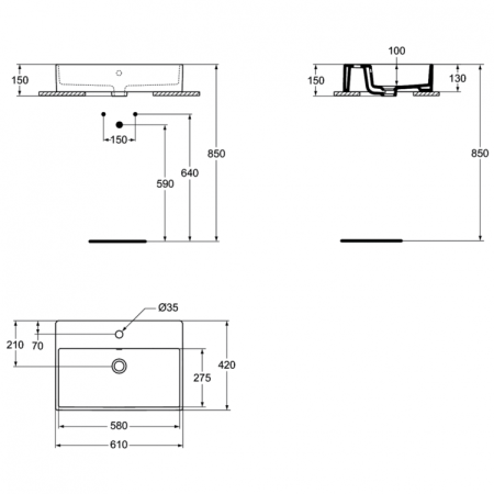 Раковина-чаша 60х42 см Ideal Standard STRADA K078101 белый