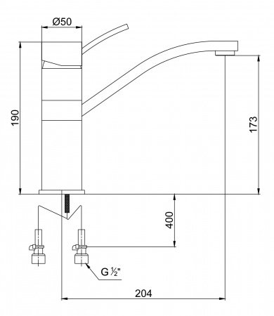Смеситель для кухни Timo Berta 0303FN black черный матовый