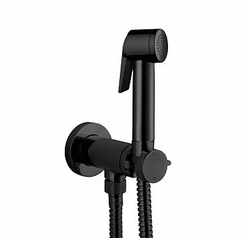 Гигиенический душ со смесителем Bossini Paloma Flat E37015B.073 черный матовый