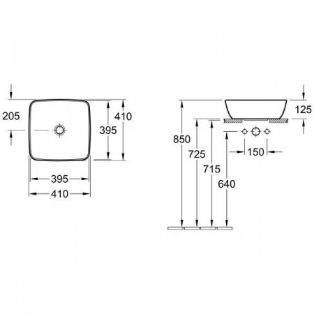 Рукомойник Villeroy & Boch Artis 4178 41R1 alpin ceramicplus