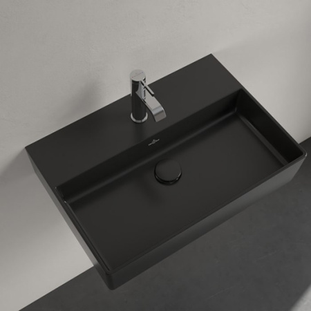 Раковина накладная 60см Villeroy & Boch Memento 2.0 4A226LR7 черный матовый