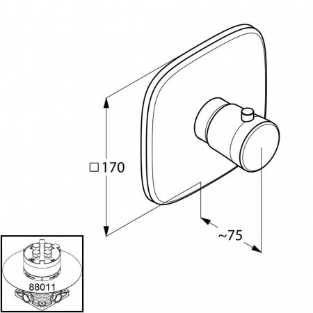 Термостат для душа Kludi Ambienta 537290575 хром