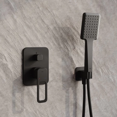 Встраиваемая душевая система Iddis Slide SLIBL02i67 черный матовый