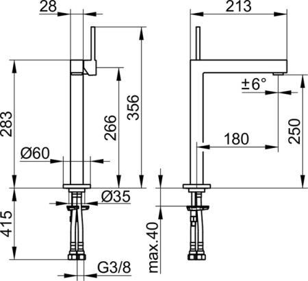 Смеситель для раковины Keuco Edition 90 59002010103 хром