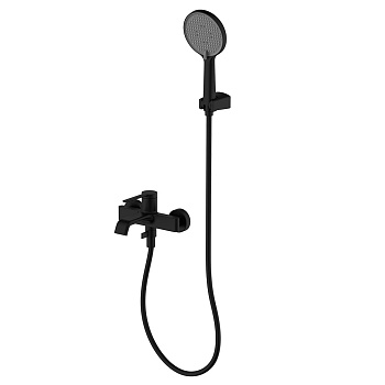 Смеситель для ванны с душевым набором AQUAme Asti AQM6412MB черный матовый