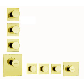 Термостат для душа на 3-6 потребителей Bossini Outlets Z031205.021 золото