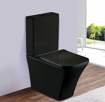 Унитаз напольный Esbano CRISAN черный матовый, с сиденьем микролифт