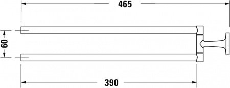 Держатель для полотенец Duravit Starck T 0099414600 Черный матовый