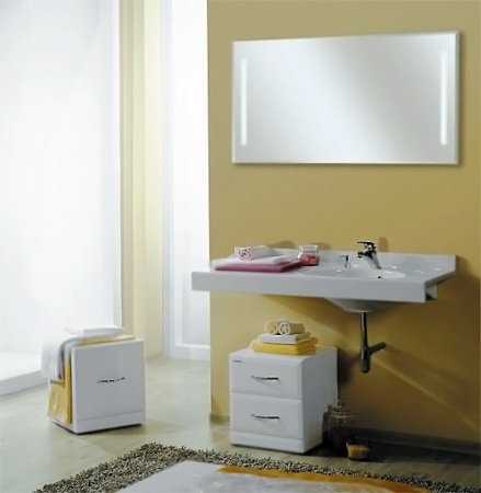 Раковина подвесная 120см Акватон Отель 1A70093NOT01L белый