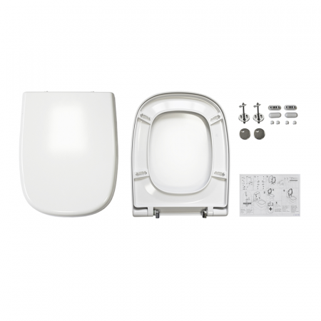 Унитаз Sanita Luxe Quadro DM Slim QDRSLCC01151022 с бачком и тонким сиденьем микролифт