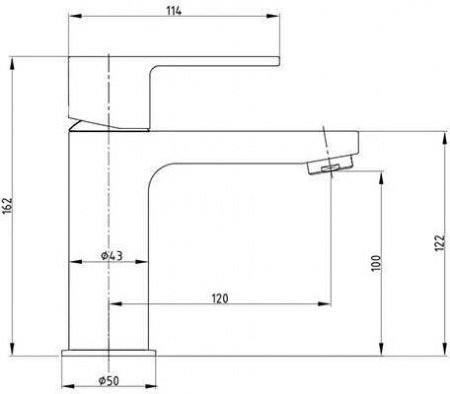 Смеситель для раковины E.C.A Nita 102188034EX хром