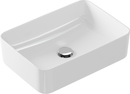 Раковина накладная 50см Cersanit Crea 50 Rectangular UM-CRE50/1-oc-RC белый