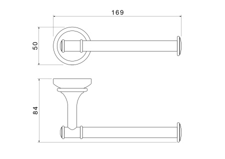 Держатель туалетной бумаги Aquatek Классик AQ4508MB черный матовый