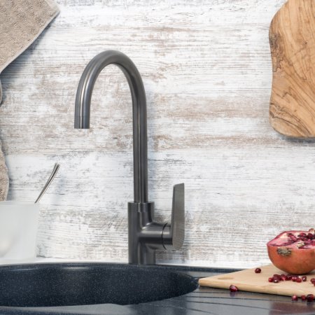 Смеситель для кухни WasserKraft Wiese 8407 графит