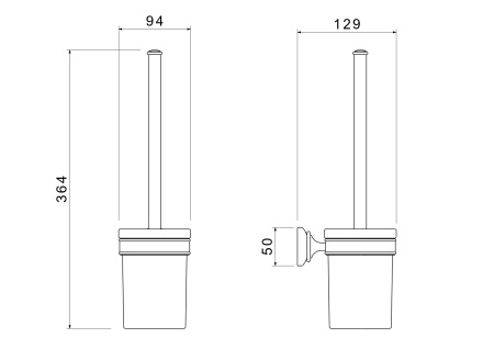 Ершик подвесной Aquatek Классик AQ4510CR хром