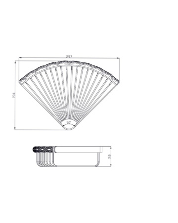 Полка угловая Bronze de Luxe WINDSOR K25014, бронза