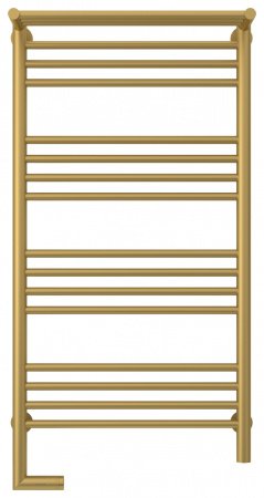 Полотенцесушитель электрический Сунержа Богема с полкой 2.0 100х50 золото матовое, подключение левое