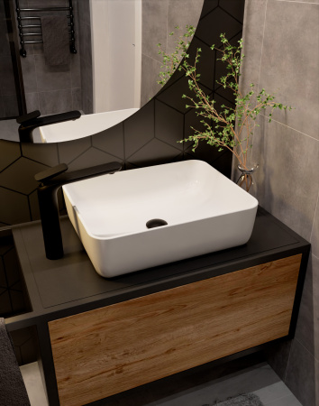 Смеситель для раковины AQUAme Como AQM6514MB черный матовый