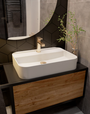 Смеситель для раковины AQUAme Parma AQM6610BG золото матовое