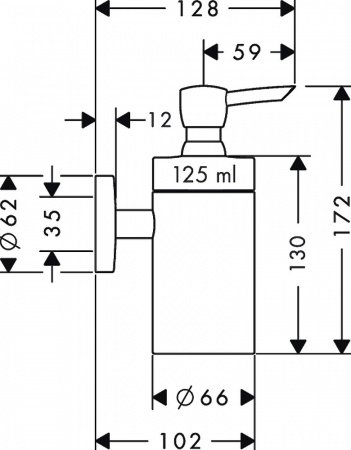 Дозатор для жидкого мыла Hansgrohe Logis 40514000 Хром