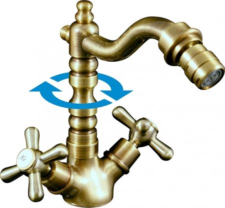 Смеситель для биде Rav Slezak Morava retro MK121.5/9 Хром