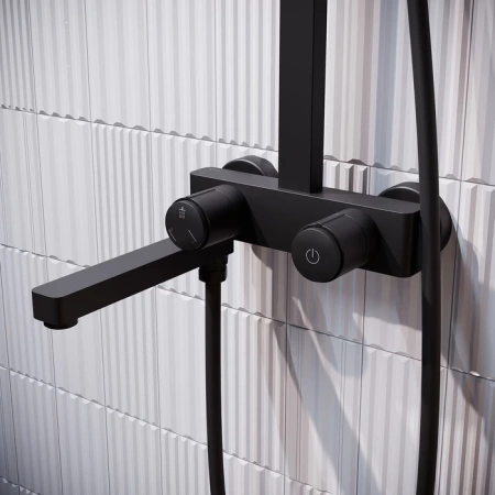 Душевая стойка IDDIS Slide SLIBLBTi06 черный матовый