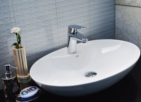 Раковина накладная 65см Gid N9438 белый