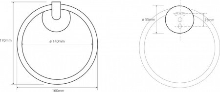 Кольцо для полотенец Bemeta Omega 104204062 Глянец