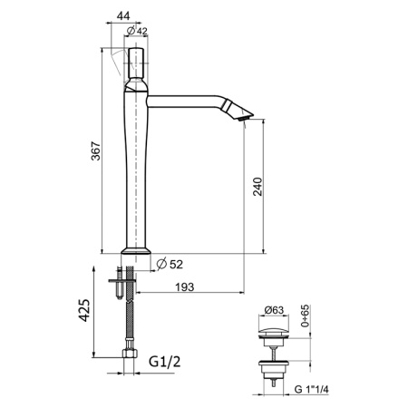 Смеситель для раковины Webert Opera OA830402980, розовое золото