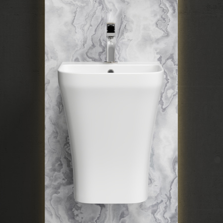 Раковина подвесная моноблок 36см Ceramica Nova Dion CN6067 белый