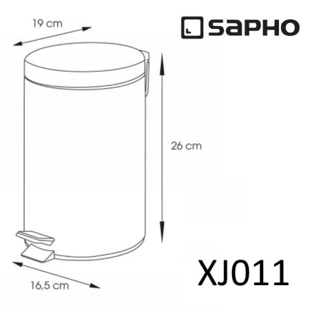 Мусорное ведро Sapho DIAMOND XJ011 бронза