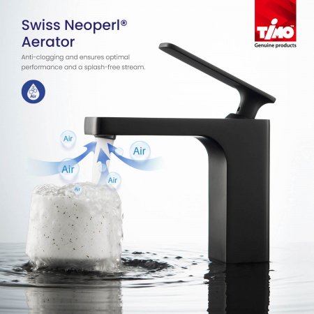 Смеситель для раковины Timo Torne 4360/03G черный матовый