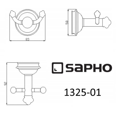 Крючок Sapho ASTOR 1325-01 хром