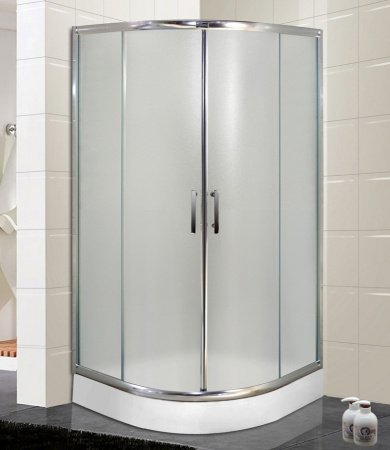 Душевой угол Esbano ES-8025 100x100x200 профиль хром, стекло матовое