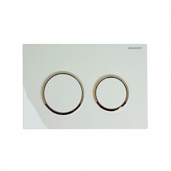 Кнопка смыва Geberit Omega 20 115.085.KK.1 белый/золотой
