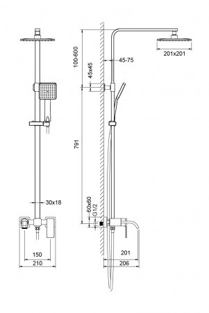 Душевая стойка Timo Selene SX-1013/00z хром