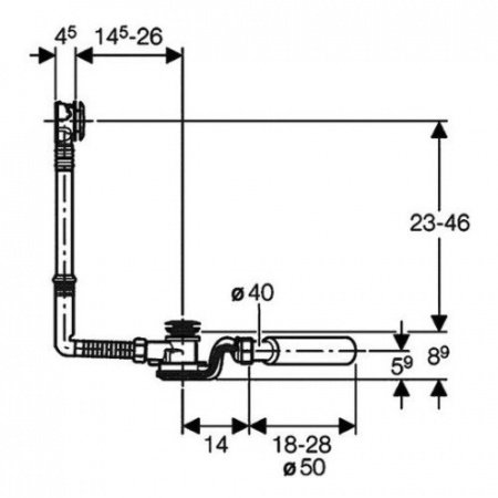 Слив-перелив Geberit Uniflex 150.755.21.6 стандартный