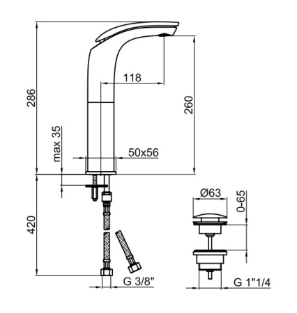 Смеситель для раковины Webert Aria AI830402015, хром