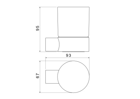 Стакан для ванной Aquatek Лира AQ4404CR хром