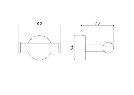 Крючок двойной Aquatek Оберон AQ4202CR хром
