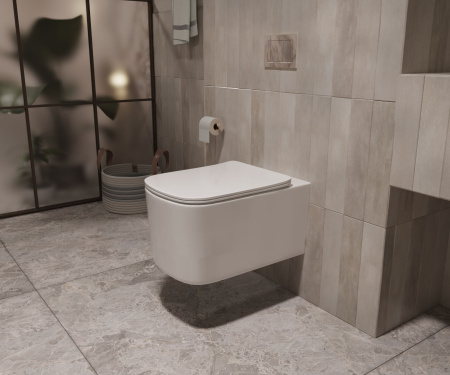 Унитаз подвесной безободковый Vincea Ultra VT1-32T белый, с сиденьем микролифт