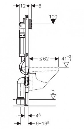 Инсталляция для подвесных унитазов Geberit Duofix UP320 111.362.00.5