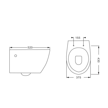 Унитаз подвесной безободковый Vincea INTERO VT1-21 белый, с сиденьем микролифт
