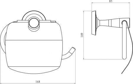 Держатель туалетной бумаги Rush Balearic BA39111 с крышкой Хром