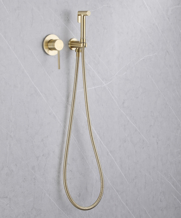 Гигиенический душ со смесителем ABBER Emotion AF8825G золото матовое